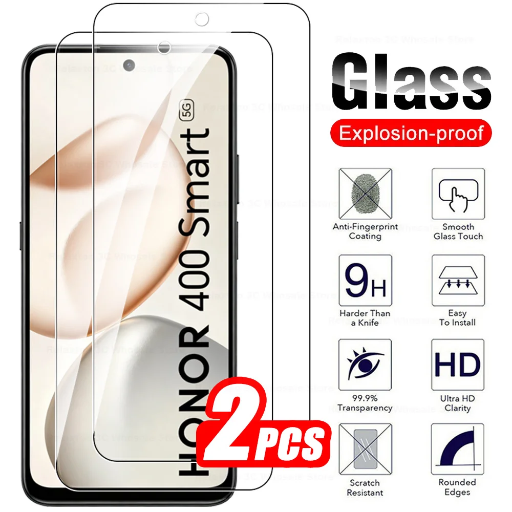 HD Tempered Glass Screen Protectors - 2-Pack Safety Films