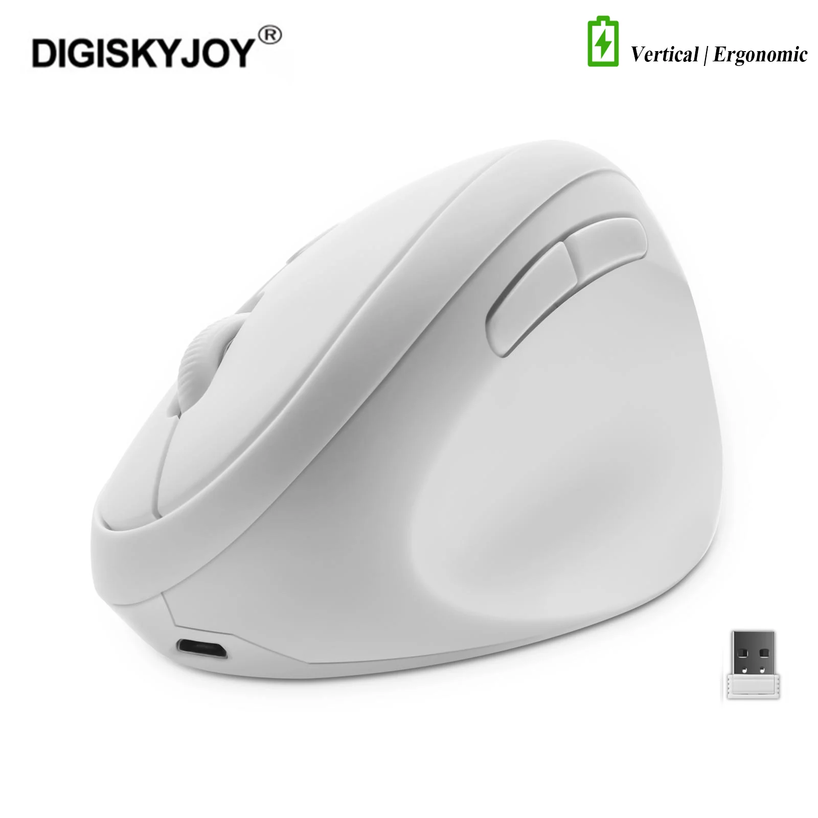 Mouse sem Fio Vertical Gaming Silencioso Ratos Ergonômicos Usb Óptico Rosa Laptop pc Computador Escritório Mini Silencioso