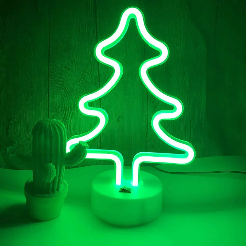 

Holiday Flamingo Lamp USB LED Neon Light Xmas Party Table Lamp Cactus Lamp Battery Powered for Bedroom Wedding Decoration