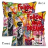 Banksy Street Graffiti Art Pillow Covers Cartoon Sofa Decorative Home Double-sided Printing Short Plush Cute Cushion Cover 4