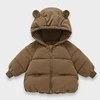 2 3 4 5 6 Years Baby Boys Jacket Winter Autumn Solid Color Thick Keep Warm Down Hooded Outerwear For Girls Casual Cotton Coats