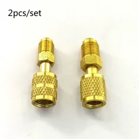 Adaptateur de charge de réfrigération R410a, coupleurs rapides 5/16 SAE F vers 1/4 SAE M Flare 5/16 SAE M à 1/4 SAE pour climatiseur 2