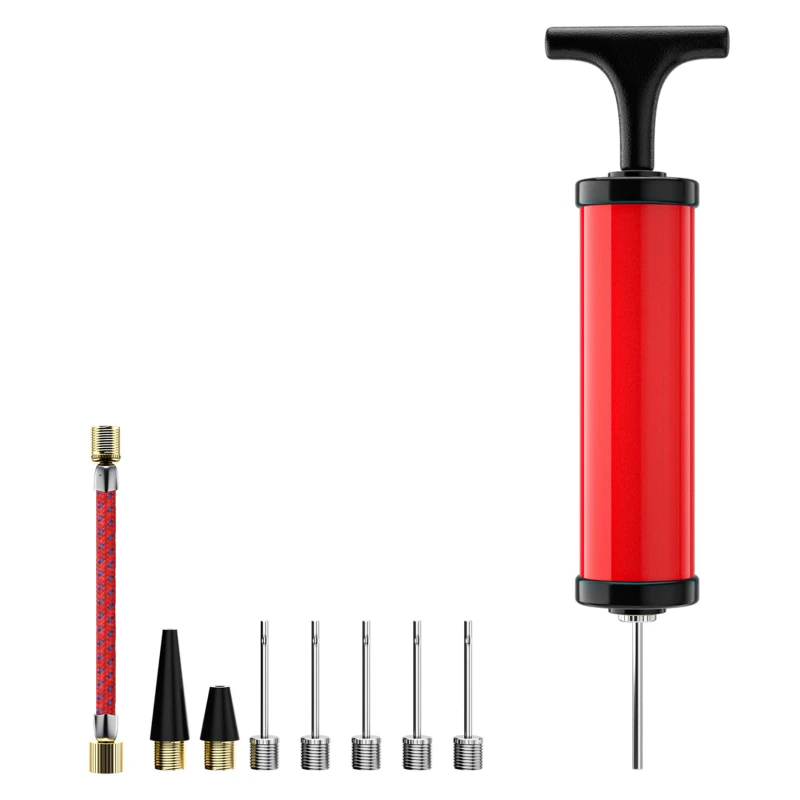 

Sports Ball Pump 9-Piece Set Portable Nozzle Inflation Cylinder Suitable For Volleyball Basketball Football Swimming Inflation
