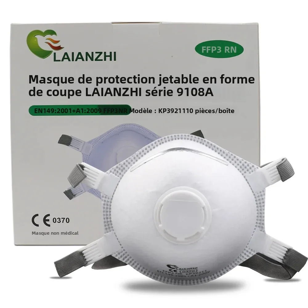 Masque FFP3 en forme de tasse - Lot de 10 - Certifié CE