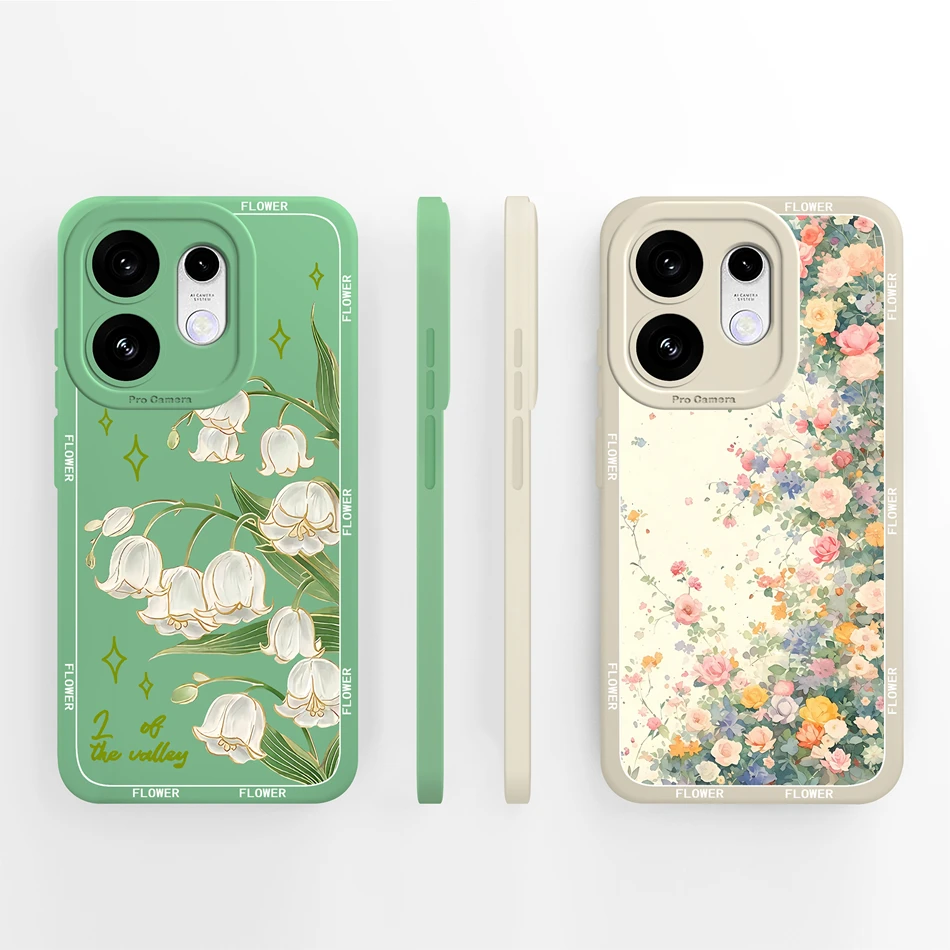 Elegant Chinese Ink Floral Soft Silicone Phone Case - Full Coverage Bumper Protection