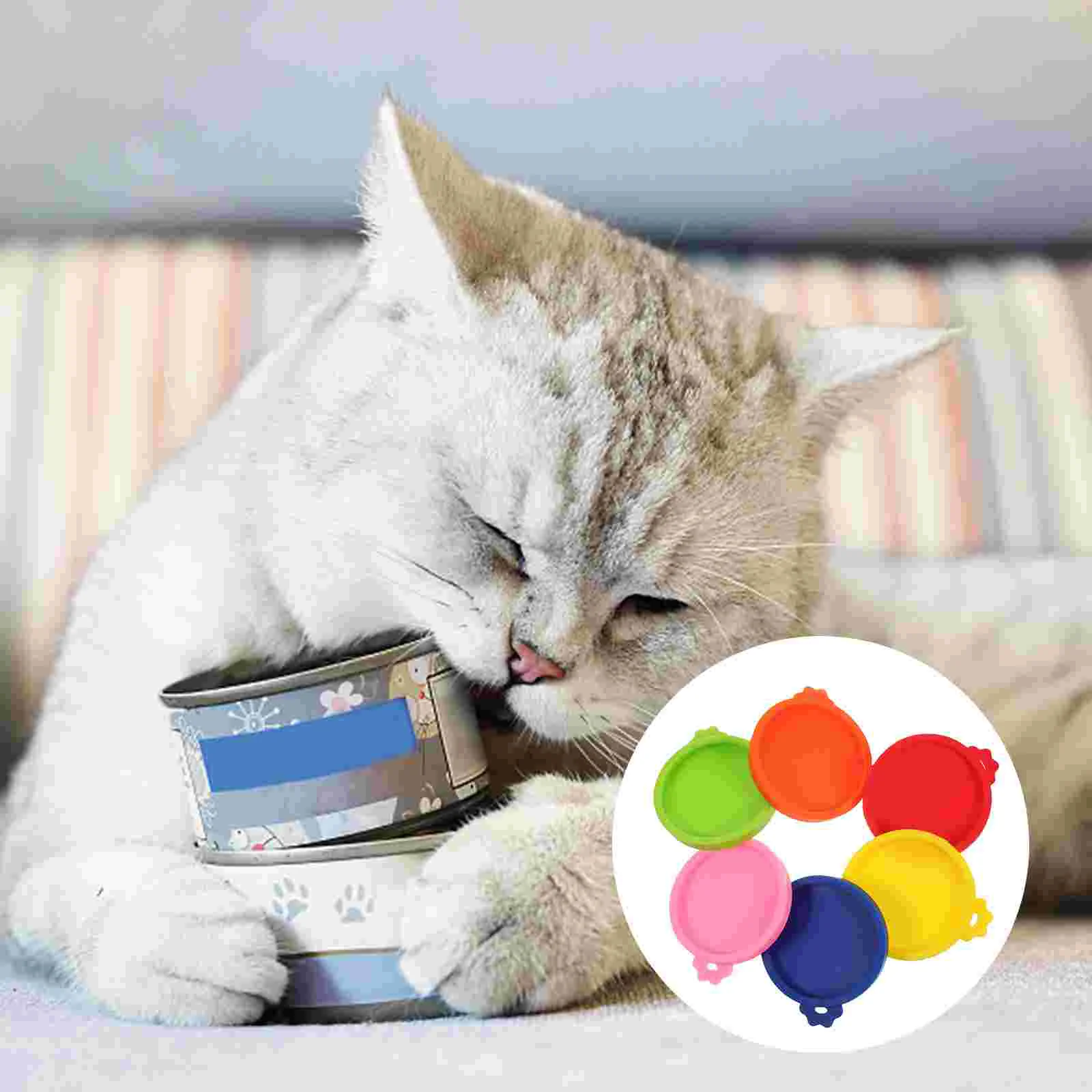 

Can Lids Silicone Sealing Lid Cat Food Spoons Household Pet Food Covers Silicone Can Lid Preservation Lid Yogurt Can Lid