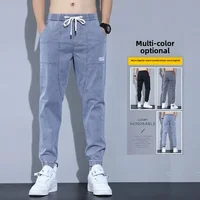 2022 Spring Autumn New Men's Jeans Loose Fit Casual Pants Ins Trendy Brand Splicing Harem Long Pants For Men