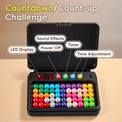 Advanced IQ Puzzle Game with Timer - Logic Challenge Chess, Portable Tabletop Toy (500 Levels IQ Toy)