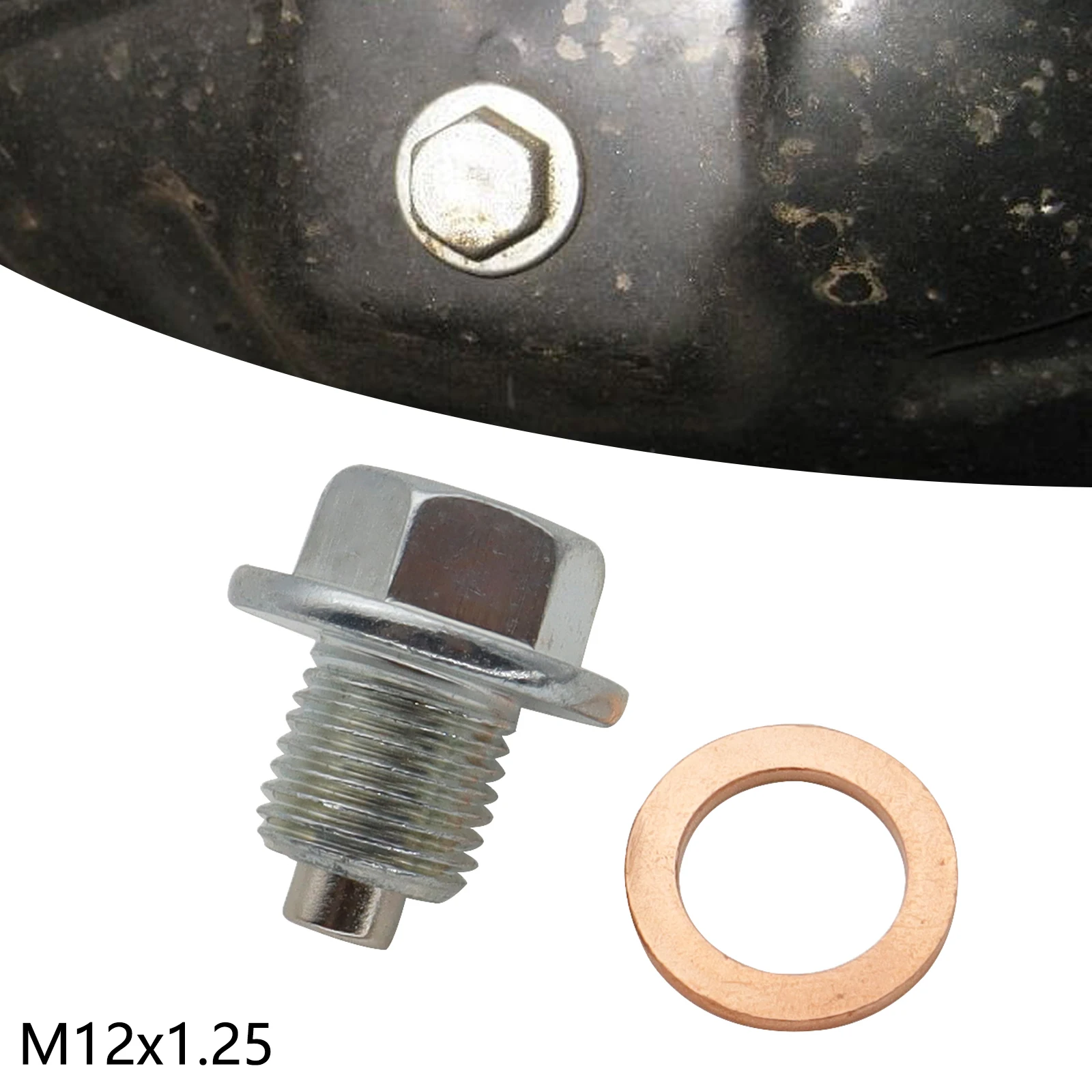 Vite Tappo Scarico Olio Magnetico In Lega Di Alluminio - Filetto M12 X 1,25, Compatibile Con Nissan, Mazda, Ford E Altri