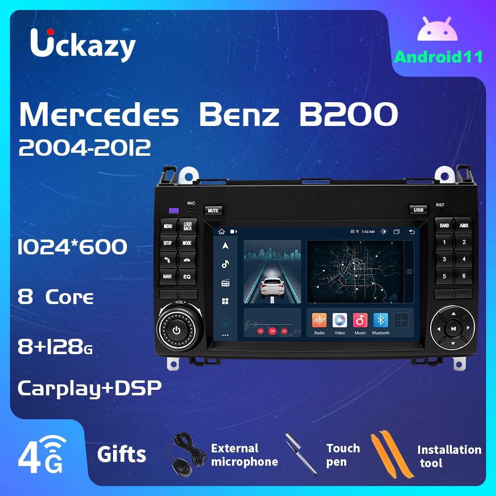 Автомагнитола 2 Din Android 11 для Mercedes Sprinter Benz B200 Vito W639Viano B Class W169 W245 W209 радио