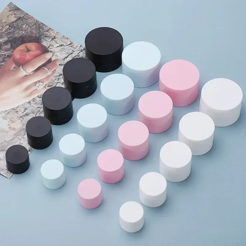 Refillable Face Cream Jar Lotion Body Butter Makeup Containers Round Eyeshadow Gel 10pcs 5g 15g 20g 30g 50g