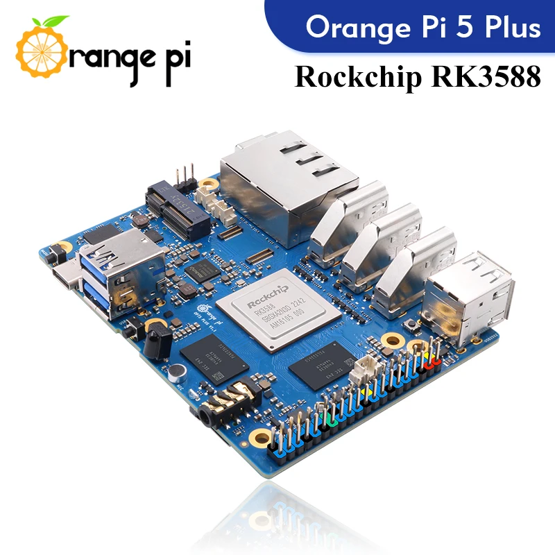 Single board computer Orange Pi 5 Plus 16G RAM RK3588 PCIE Module External WiFi-BT SSD 8K Orange Pi5 Plus Demo Development Board