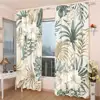 2 Pcs Fresh Green Leaf Curtains Natural Plant Print Living Room Bedroom Window Decoration Spring Summer Curtains 4