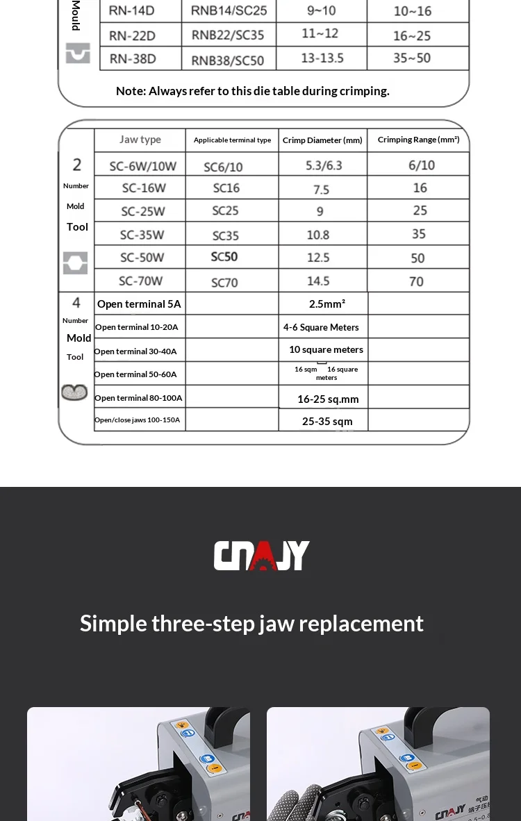 JH-60L Terminal Crimping Tool Handhold Cold Press Terminal Crimping Machine Crim