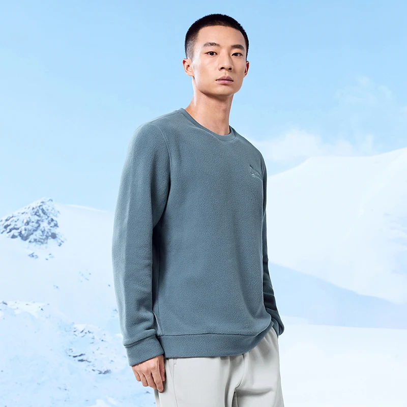 Xtep Pullover Sweater Male Winter Keep Warm Casual Sweatshirt Sports Durability Trendy Everyday Training Tops 876429930066