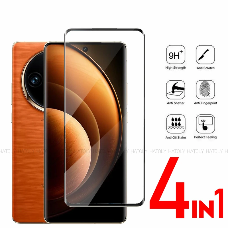 Per Vivo X100 Pro Glass Protector Vivo X100 X100 Pro 5G Screen Protector 3D Curved Edge Vetro Temperato Pellicola Antigraffio Per Telefono