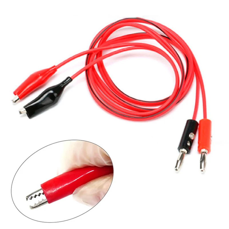 Test Cable Connector Alligator Clip To Banana Plug For Multimeter