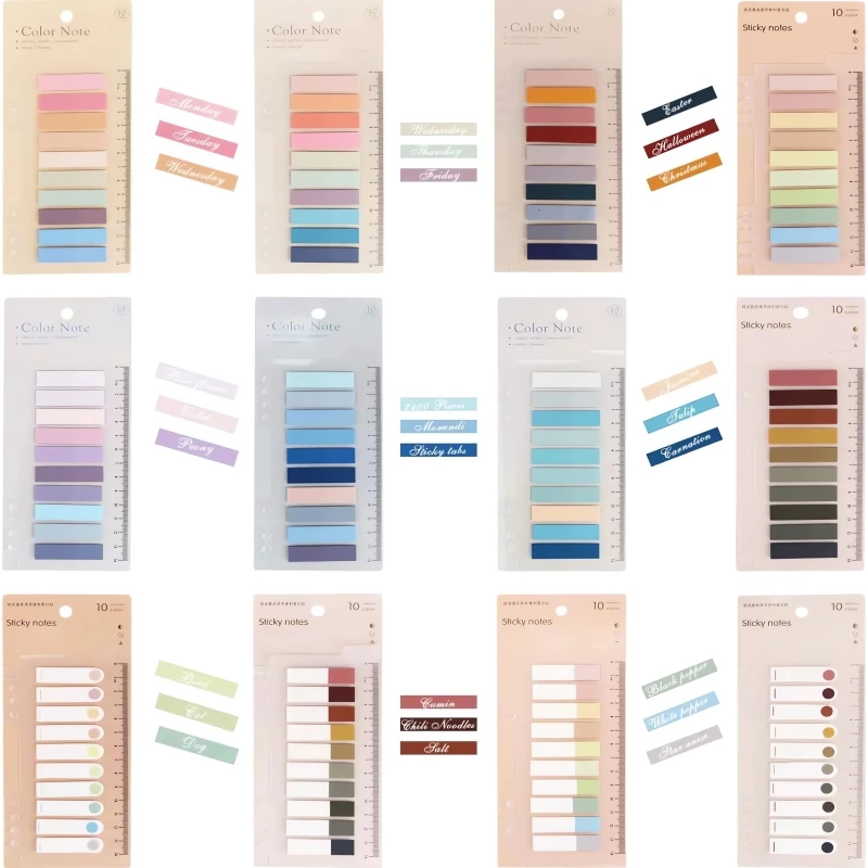 PLAFOPE Highlighter Tape - 15 Bunte Markierungsstreifen Für Bücher