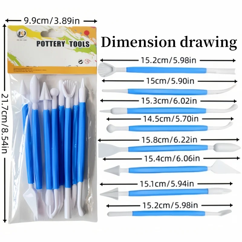 8-piece set ultralight clay multi-color tools Polymer clay diy fondant carving knife Ceramic plastic tools polymer clay tools pottery tools clay sculpting tools pottery sculpting tools clay craft tool