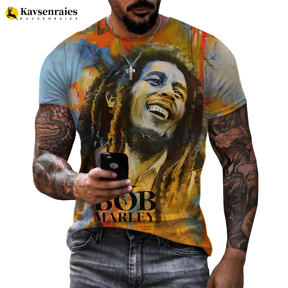 

2023 New Bob Marley 3D Printed T-shirt Men Women Fashion Casual Harajuku Style T Shirt Rapper Streetwear Tshirt Cool Tops Tees