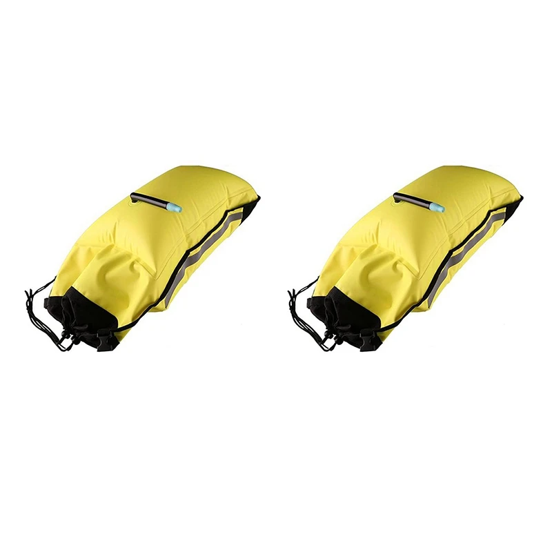 

New-2Pcs Canoe Kayak Inflatable Boat Paddle Float Safety Bag With Quick Release Buckle