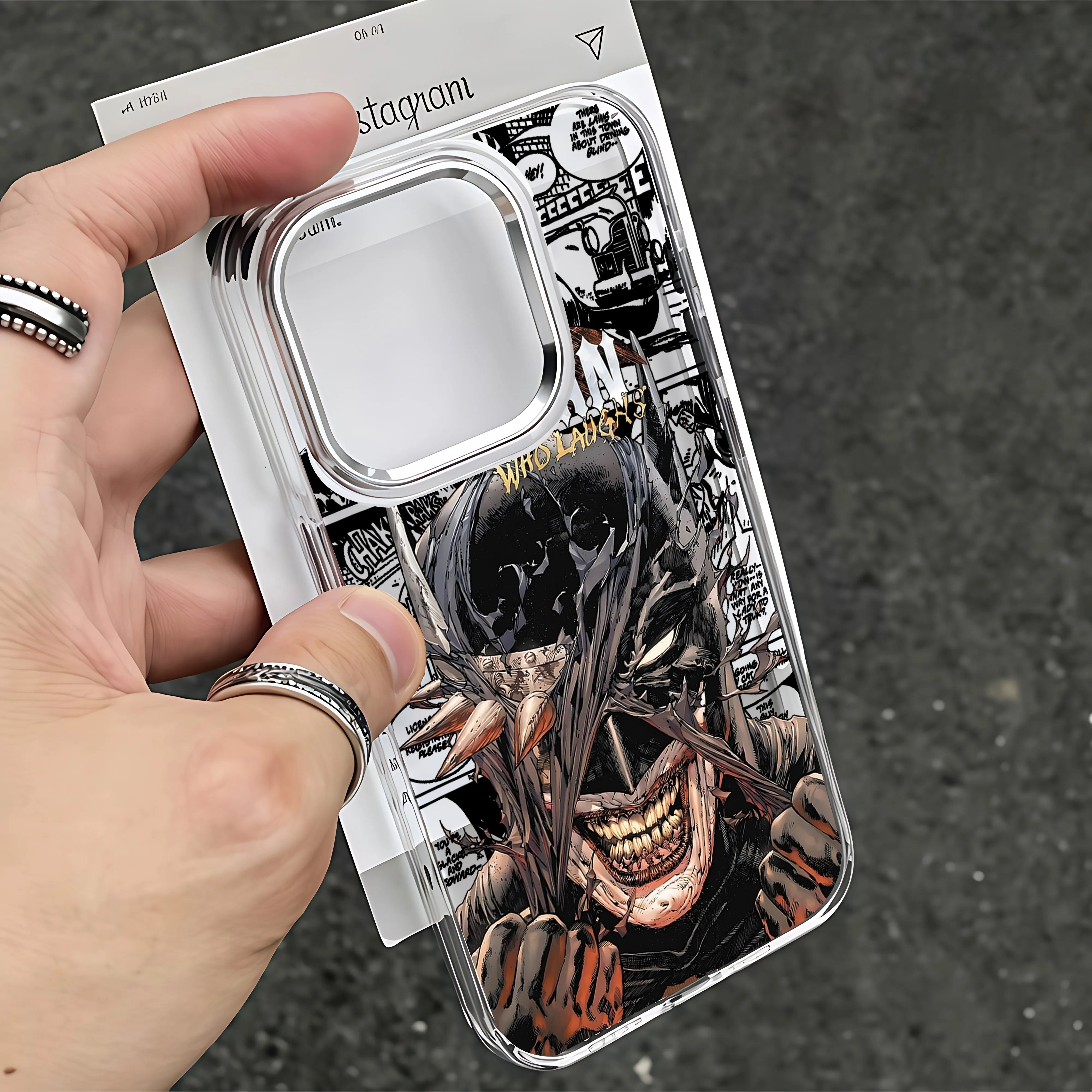 Cool Anime Batman Clear Phone Case