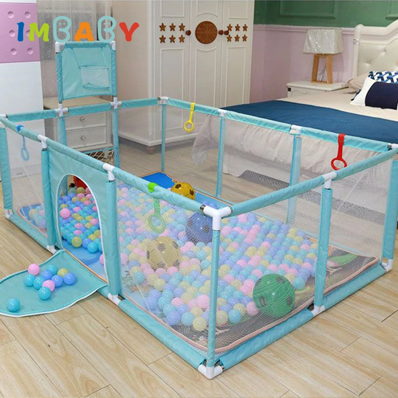 Baby Playground Home Playpen Football Basketball for Children Large Safety Fence Balls for Dry Pool