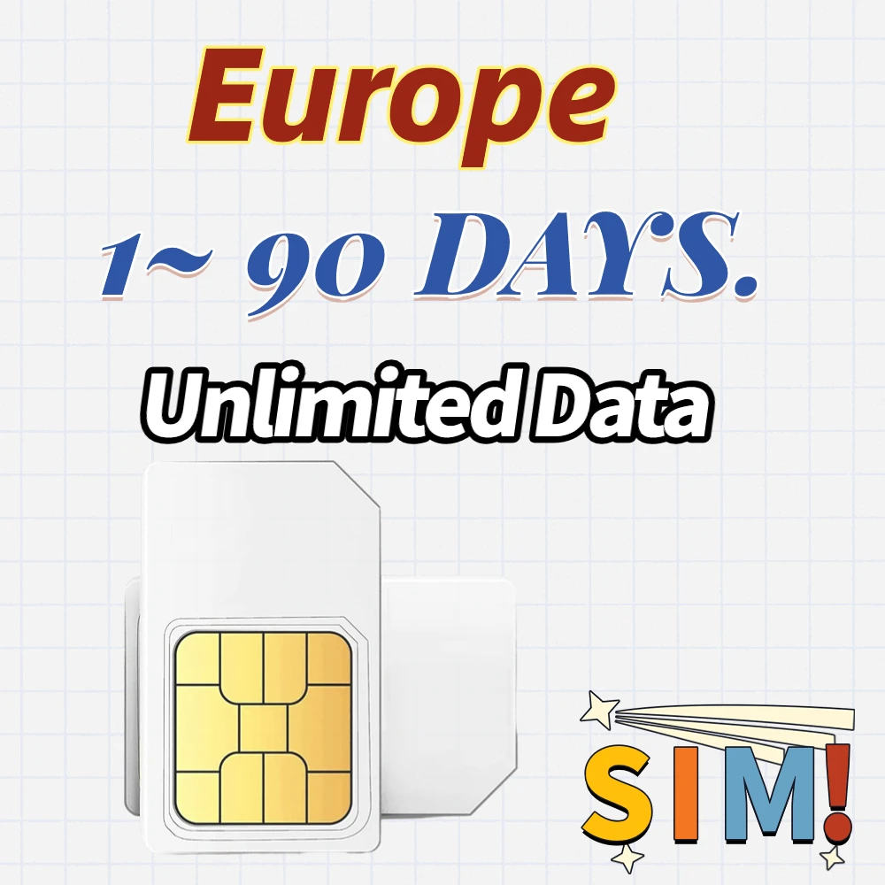 Europe Sim Card Mobile Phone Data Card Sim Card 1 Euro 3 Sim Card