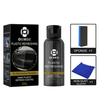 Plastic Renovation Agent Repair Waterproof Car Scratch Repair Agent with Sponge Brush and Wipe for Automotive Interior Cleaning 1