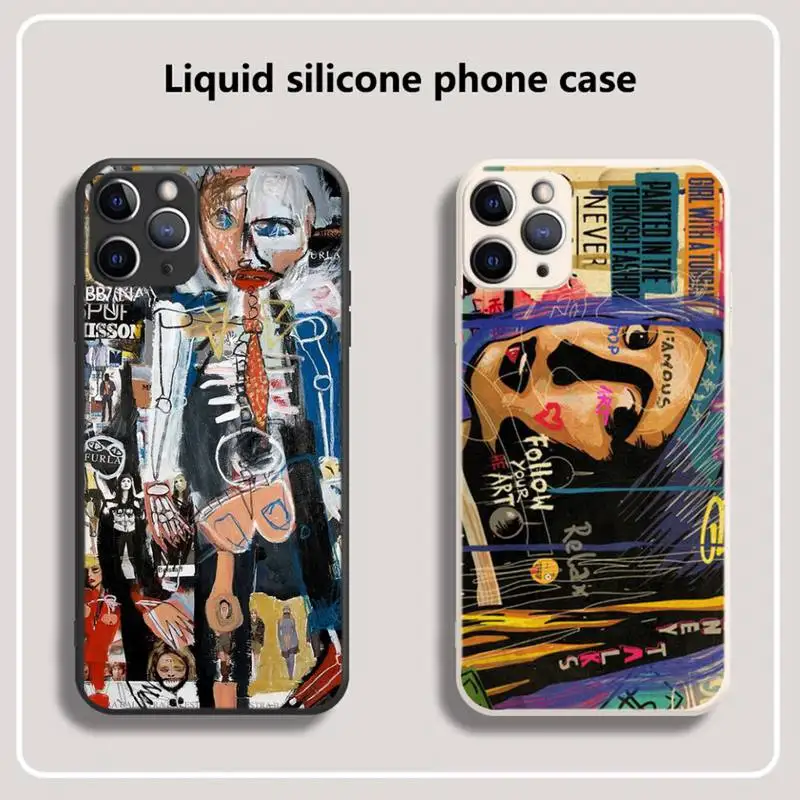 Jean Michel Basquiat Art Graffiti Phone Case for iPhone 13 12 11 mini