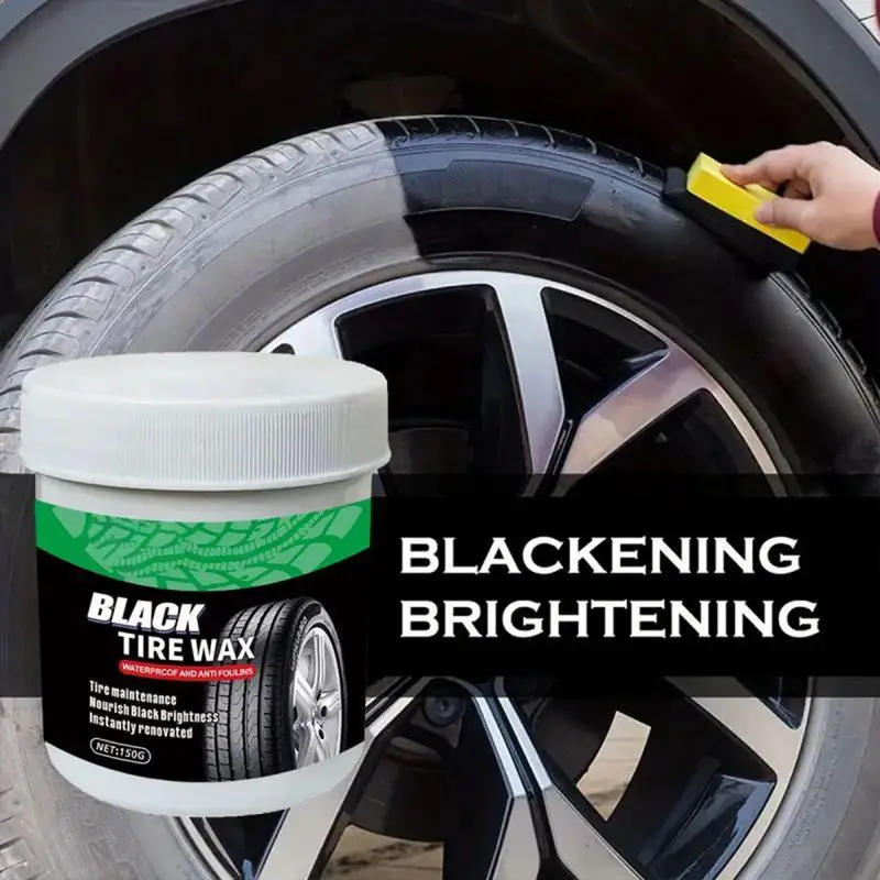 Tire Cleaner Car Tire Cleaner Cream 150g Protectant Stain Remover and Polisher Auto Detailer Cream Cleaning Tool for Tyre