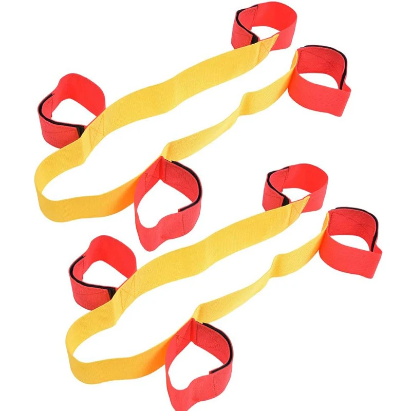 2 Sets Four-Legged Race Bands - Team Building Games For Kids & Adults Field Day Activities