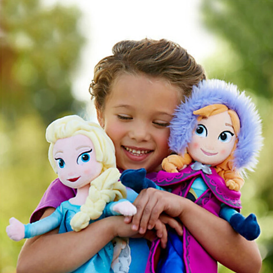 Disney 40cm Frozen2 Princess Anna Elsa Dolls Snow Queen Anna Elsa Doll Toys Stuffed Frozen Plush Kids Toys Christmas Gifts лот из 3 пар носков elsa frozen ii child disney