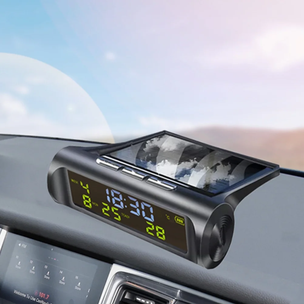 

On-board Timetable Digital Thermometer Vehicle Dashboard Clock for Car Temperature Small Automotive