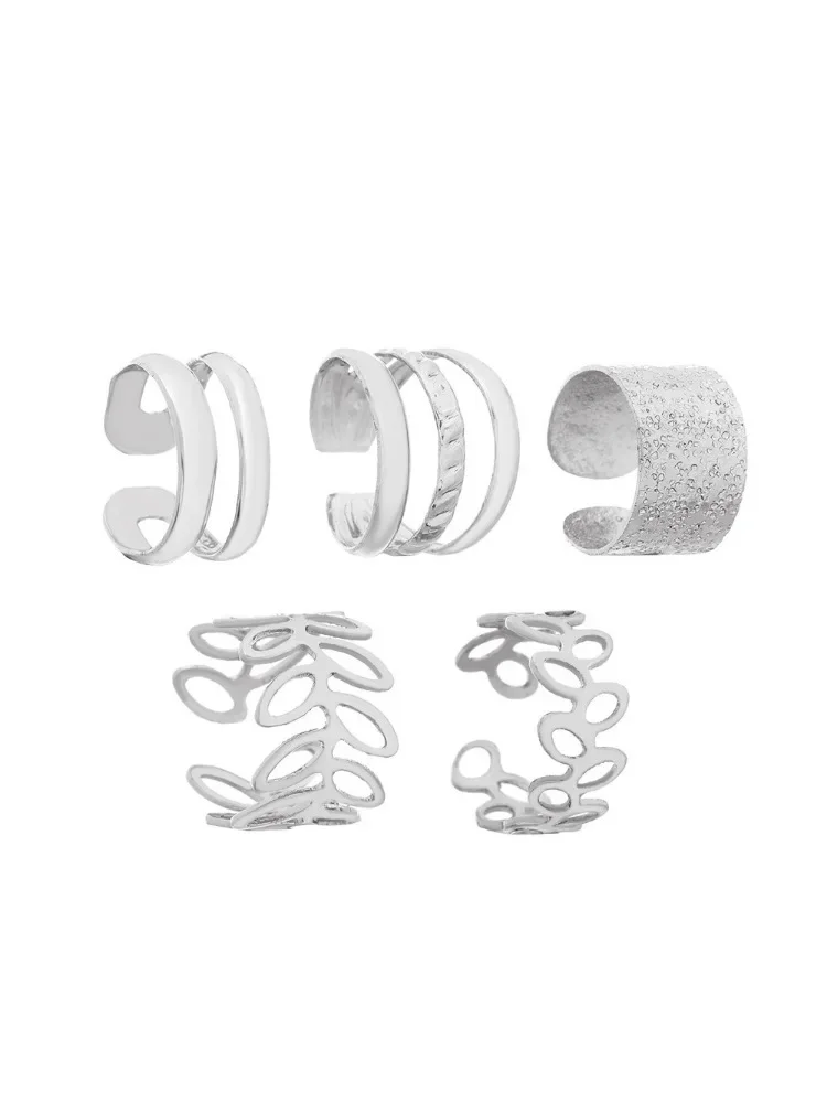 Ear Clip Earrings Clip Earrings Ear Clip Ear Accessories 5-piece ear clip women simple C-shaped ear clip set accessories without holes