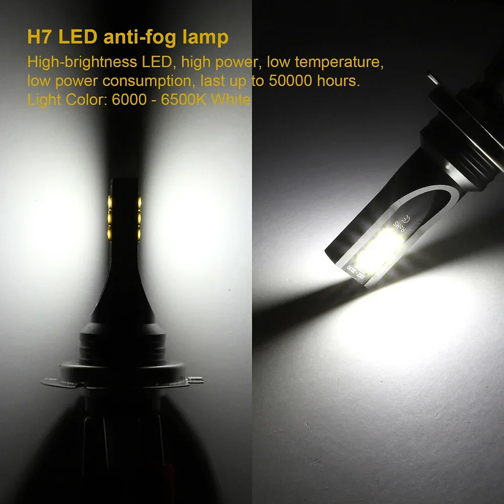하이 퀄리티 H7 자동차 LED 조명 키트, 9V-32V DC COB 칩-40-+ 80 온도 110W 2 개/세트 30000LM 6000K 오류 없음