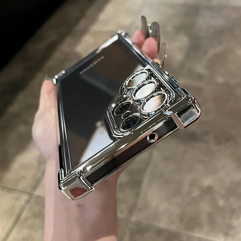 Plating Armor Transparent Shockproof Acrylic Phone Case