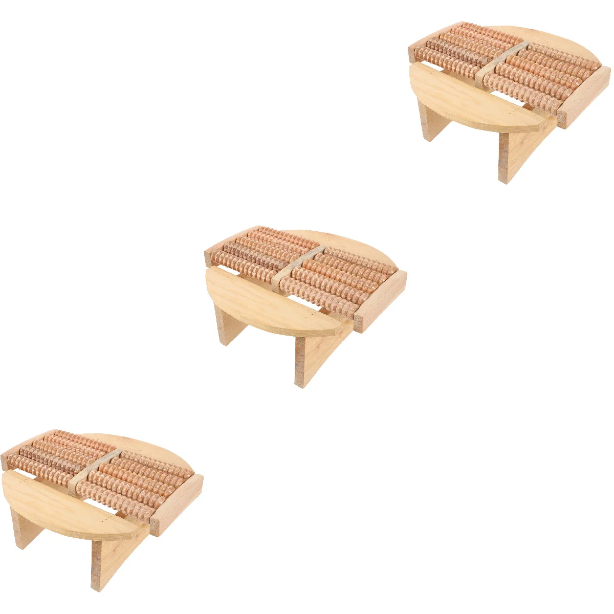 

3 Pieces Sauna Stool Footstool Anti-slip Wooden Bath Footrest Step Massagers Home Non-slip Bedroom Multipurpose