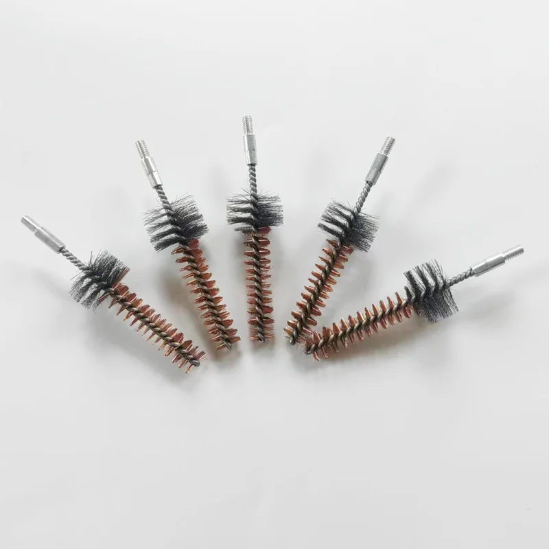 Phosphor Bristle Bronze Bore Brush Gun Cleaning Chamber Kit 3.5Inch Length for AR15 .223 7.62mm 5.56mm Hunting