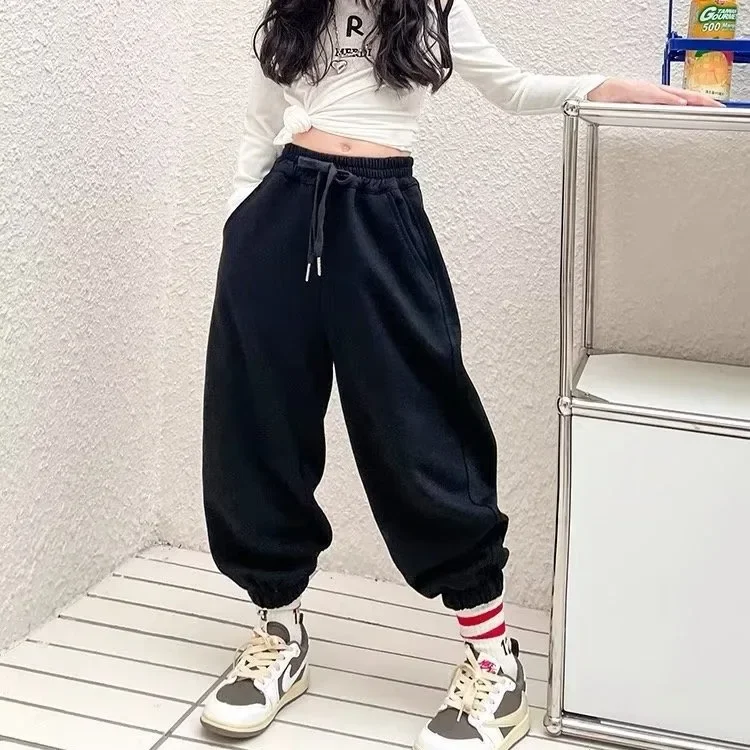 Children's Casual Trendy Korean Style Sweatpants Autumn 2024 New Kids Pants Mid to Large Children's Toddler Girls Pant 2