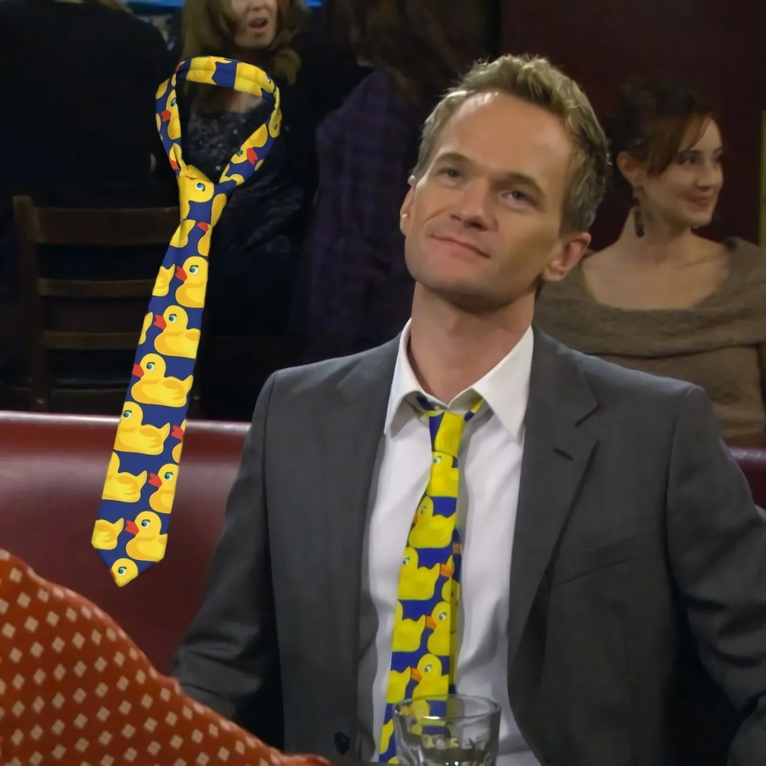 

Yellow Rubber Duck HIMYM Tie Gift For Man Ducky Neck Ties Fashion How I Met Your Mother Barney Stinson Shirt Party Cravat