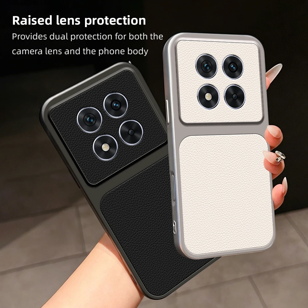 Luxury Leather Lens Protection Case - Premium Matte Back Cover
