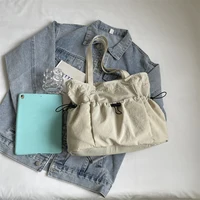 1 Piece Large Capacity Tote Bag fashion Shoulder Canvas Bag Work Commuting Bucket Bag - Image 5