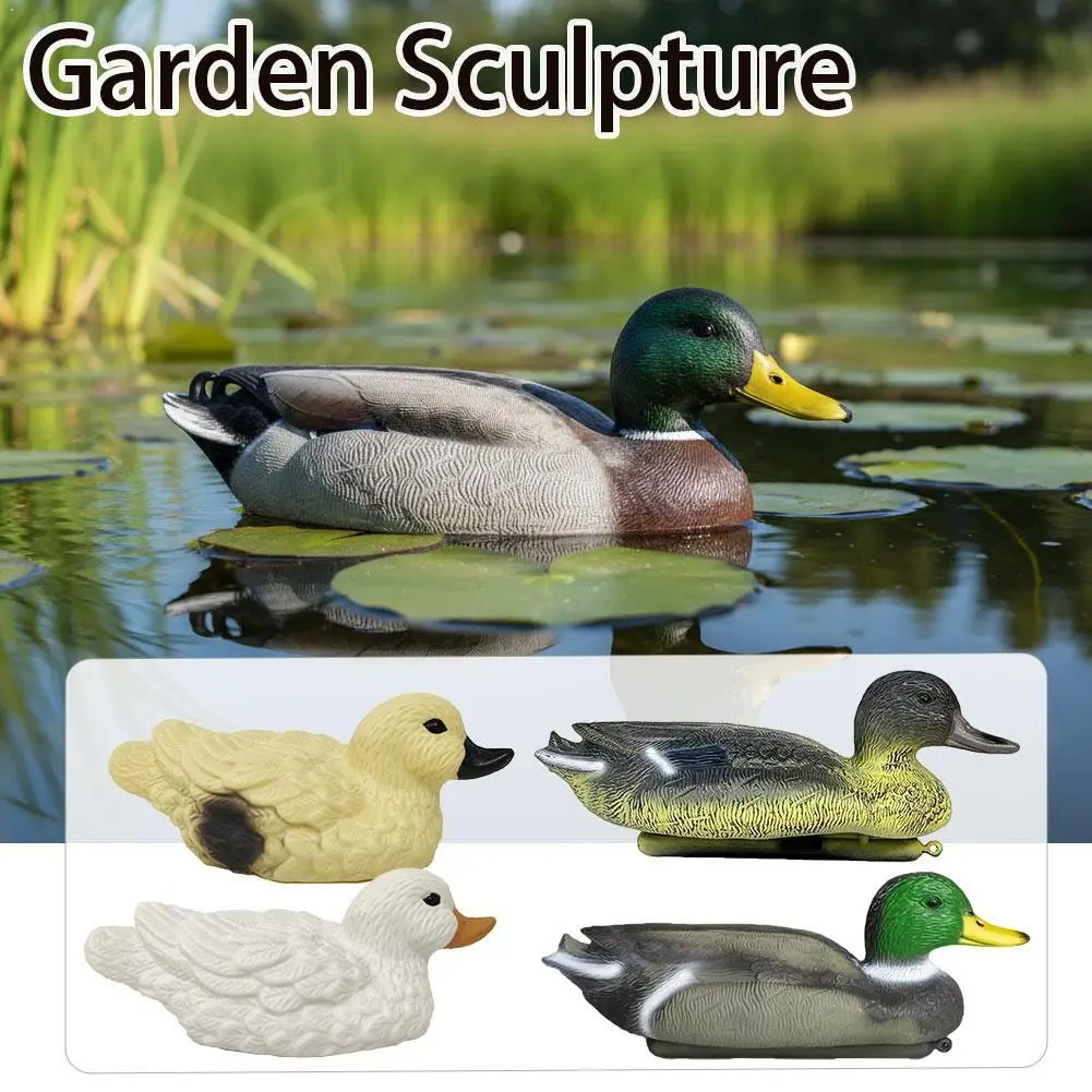 Canard leurre flottant 3D réaliste - Appât chasse et pêche mallard flottant sur l'eau naturel