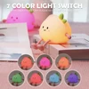 Cute Fruit Night Light Rechargeable Mushroom LED Squishy Night Light 3 Level Dimmable Silicone Nursery Night Lamp For Baby Room 2