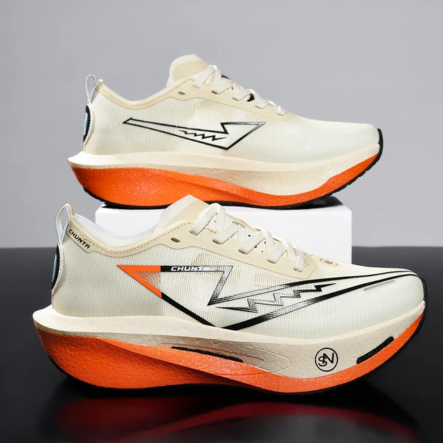 Chaussures de course Marathon pour hommes, semelle carbone, sport spécialisé, respirantes, légères, confortables pour femmes, baskets athlétiques Chunta