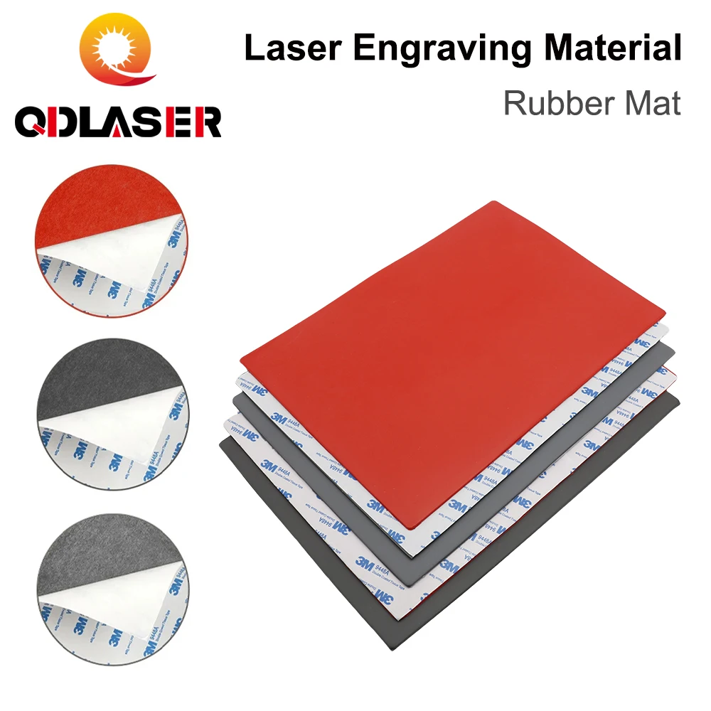 QDLASER Rubber Mat Laser DIY Engraving Materials for Laser Engraving Marking Machine The Rubber DIY Printing Materials