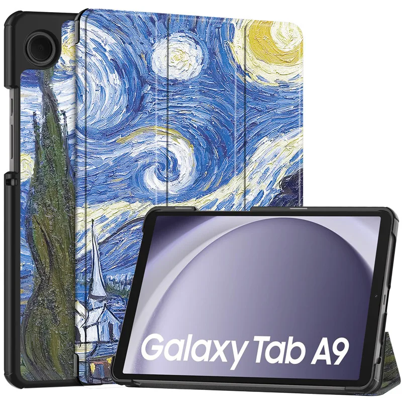 Capa de Couro Pintado Bonito para Samsung Galaxy Tab a9 Shell Case para Crianças 8.7 8.7 sm X110 X115 - Imagem 5