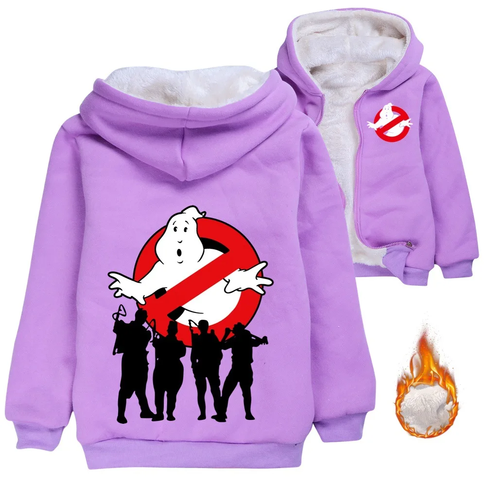 thumbnail image 1 of Suéter con capucha de invierno de los Cazafantasmas, chaqueta cálida con cremallera para niños, niños y niñas, 1 of 4