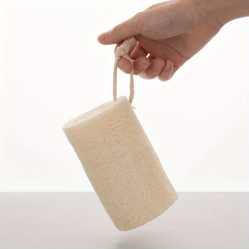 2pcs Natural Loofah Sponge Towels: Exfoliating Scrub for Shower Gel, Body Massage, Dishwashing & More!